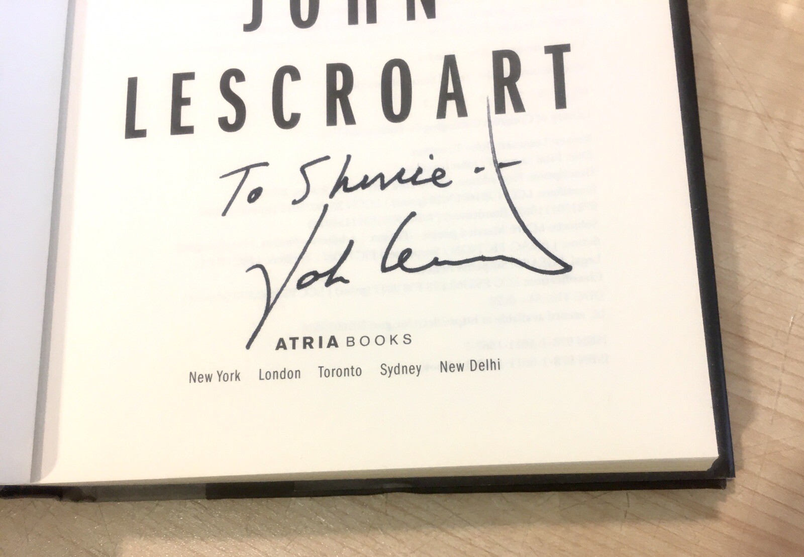 Fatal by John Lescroart HC 1st Edition January 2017 / Inscribed & Signed
