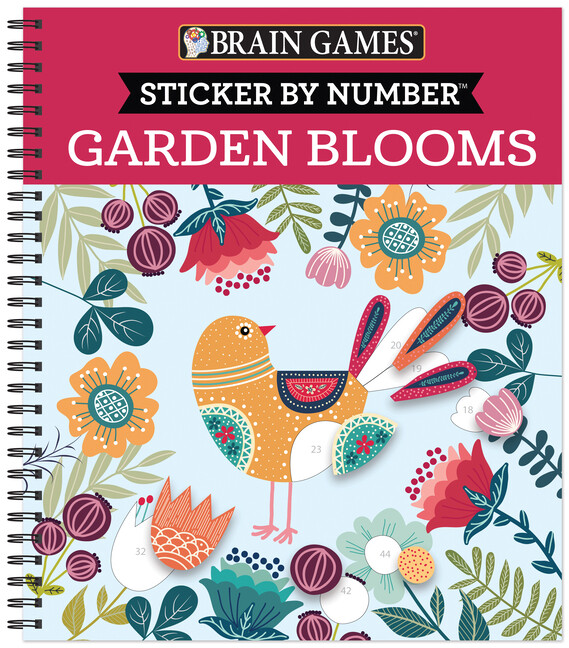 Brain Games Sticker By Number In The Garden