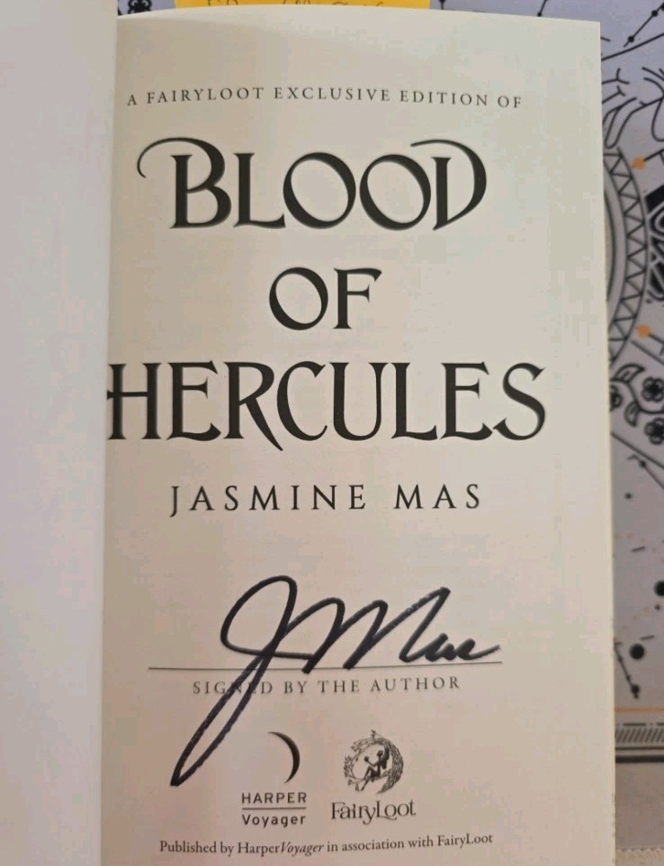 Fairyloot Blood of Hercules by Jasmine Mas Special Edition SPRAYED EDGES SIGNED