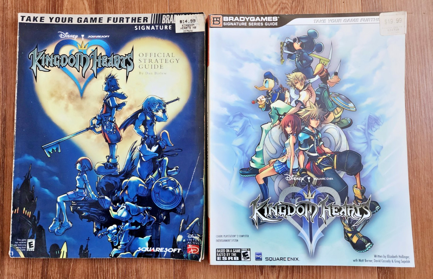 Set of 2 Kingdom Hearts 1 & 2 / I & II Bradygames Strategy Guides