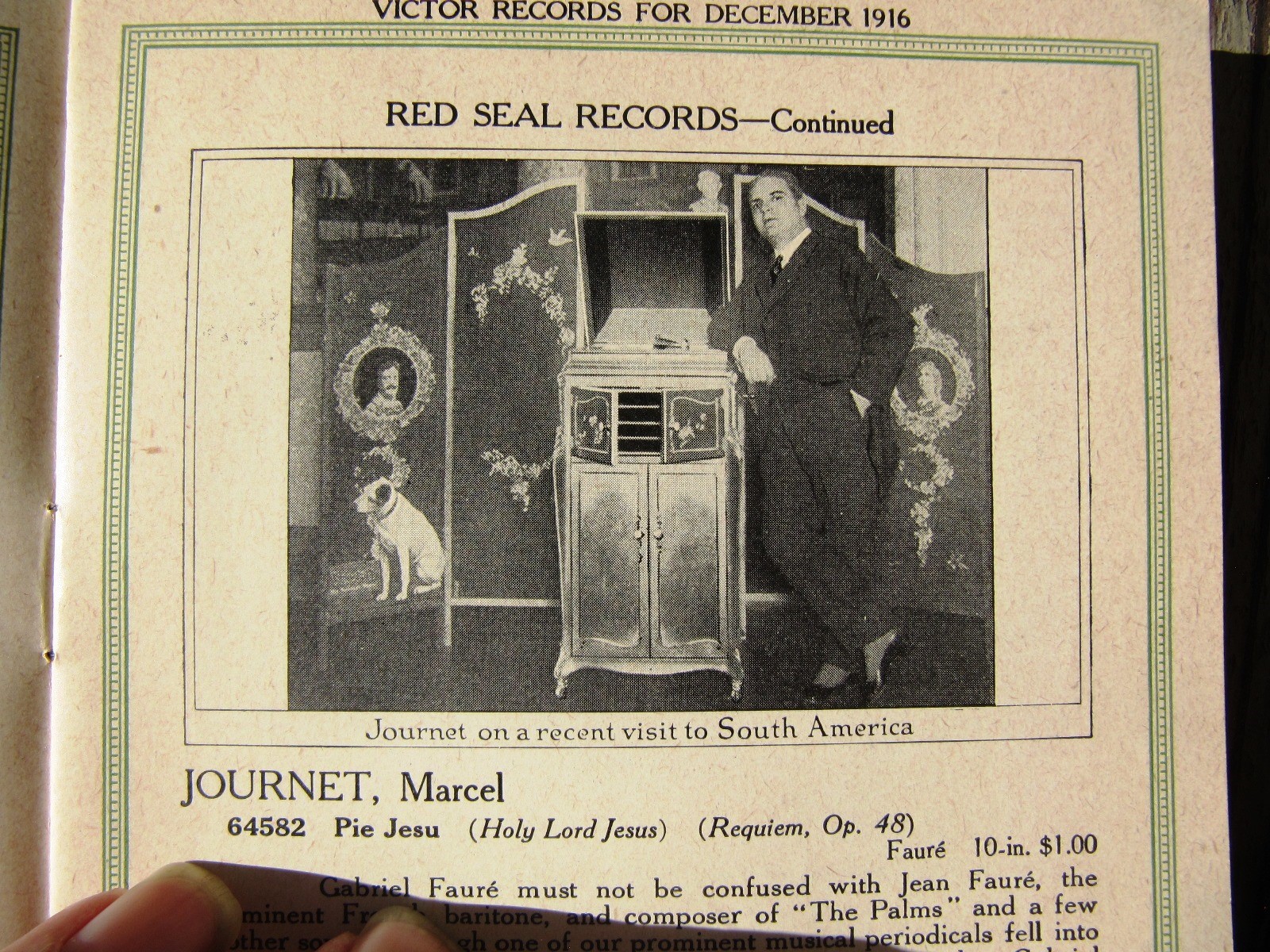 Art Case Vernis Martin Victrola XVI New VICTOR RECORDS December 1916 CATALOG