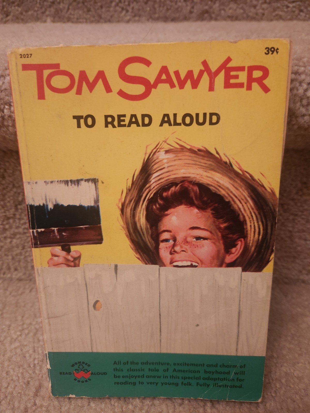 Vintage 1961 Book “TOM SAWYER To Read Aloud” 159 Pages Illustrated, Paperback
