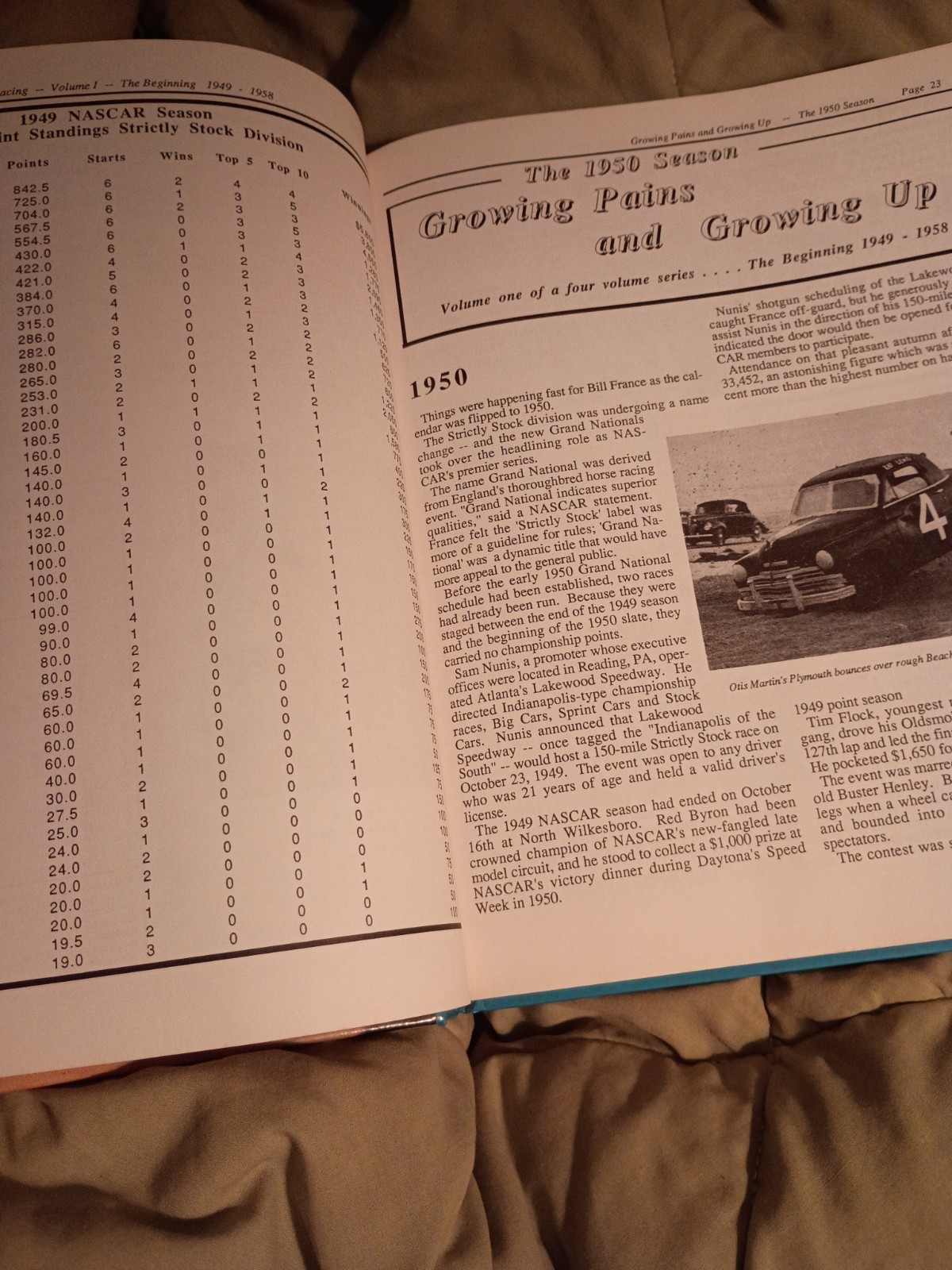 Forty Years of Stock Car Racing The Beginning 1949-1958 Vol 1 First Of Four