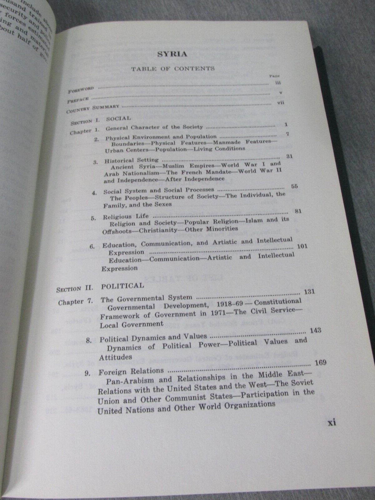 AREA HANDBOOK FOR SYRIA 1971 DA PAM 550-47 Hardback