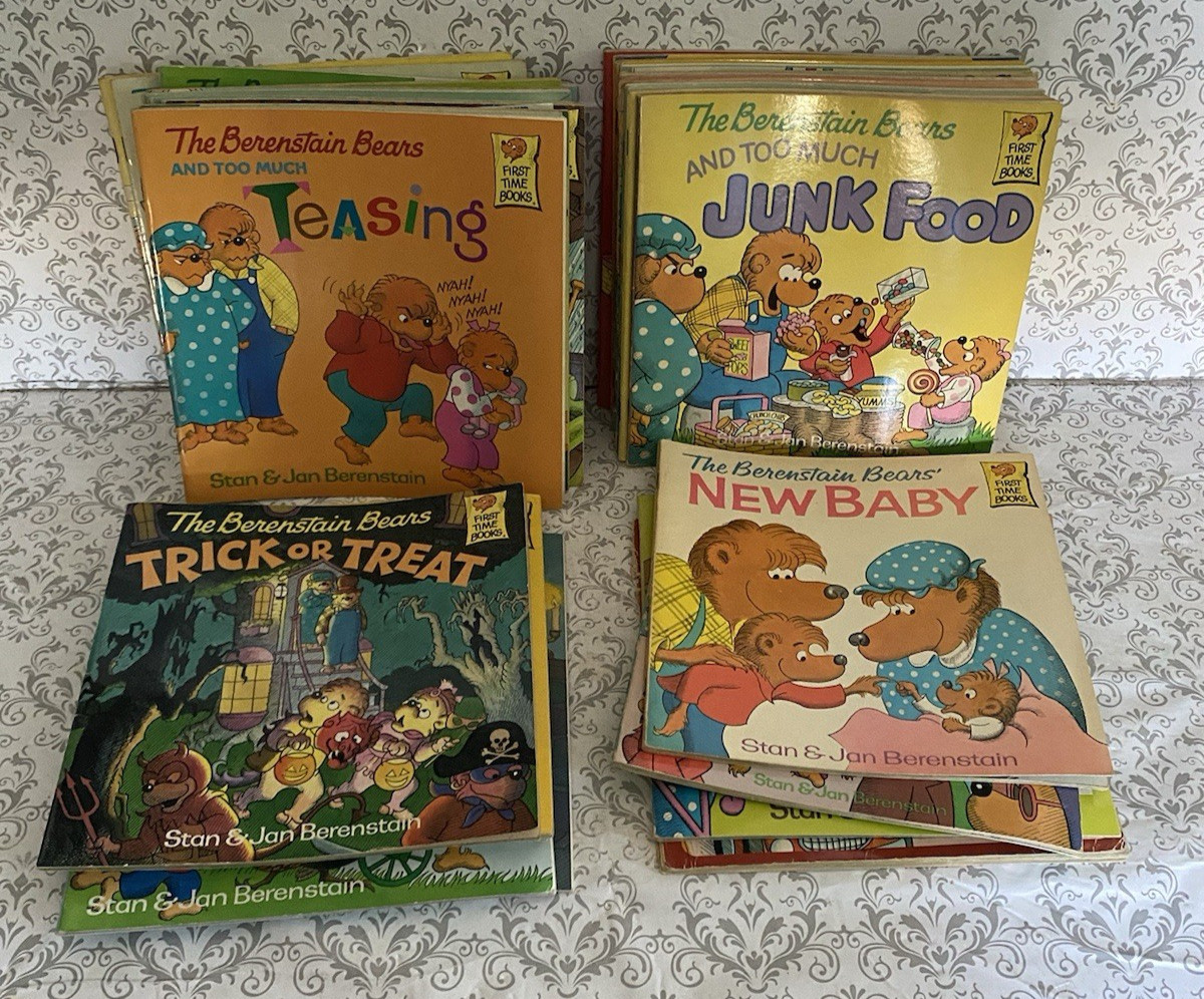 Vintage Lot of 33 Berenstain Bears Books by Stan & Jan Berenstain 1980’s-1990’s