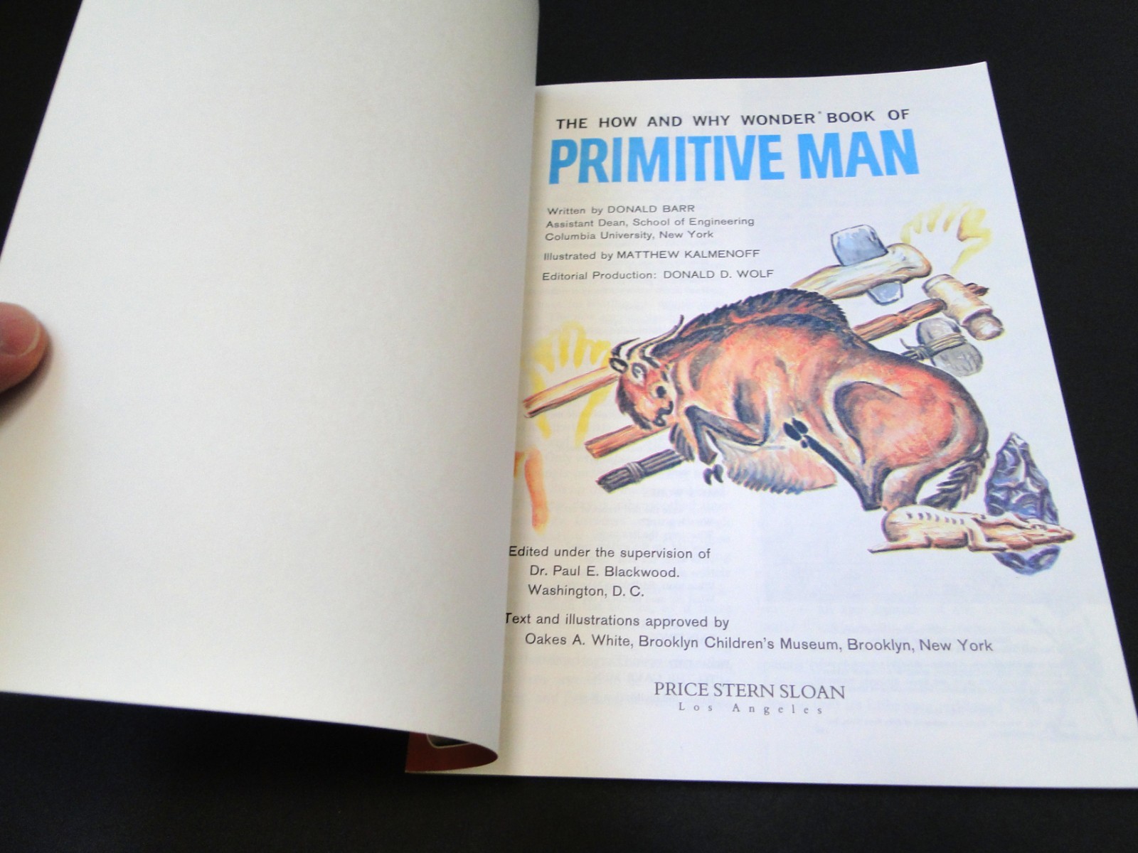 Vintage 1981 The How and Why Wonder Book of Primitive Man by Donald Barr