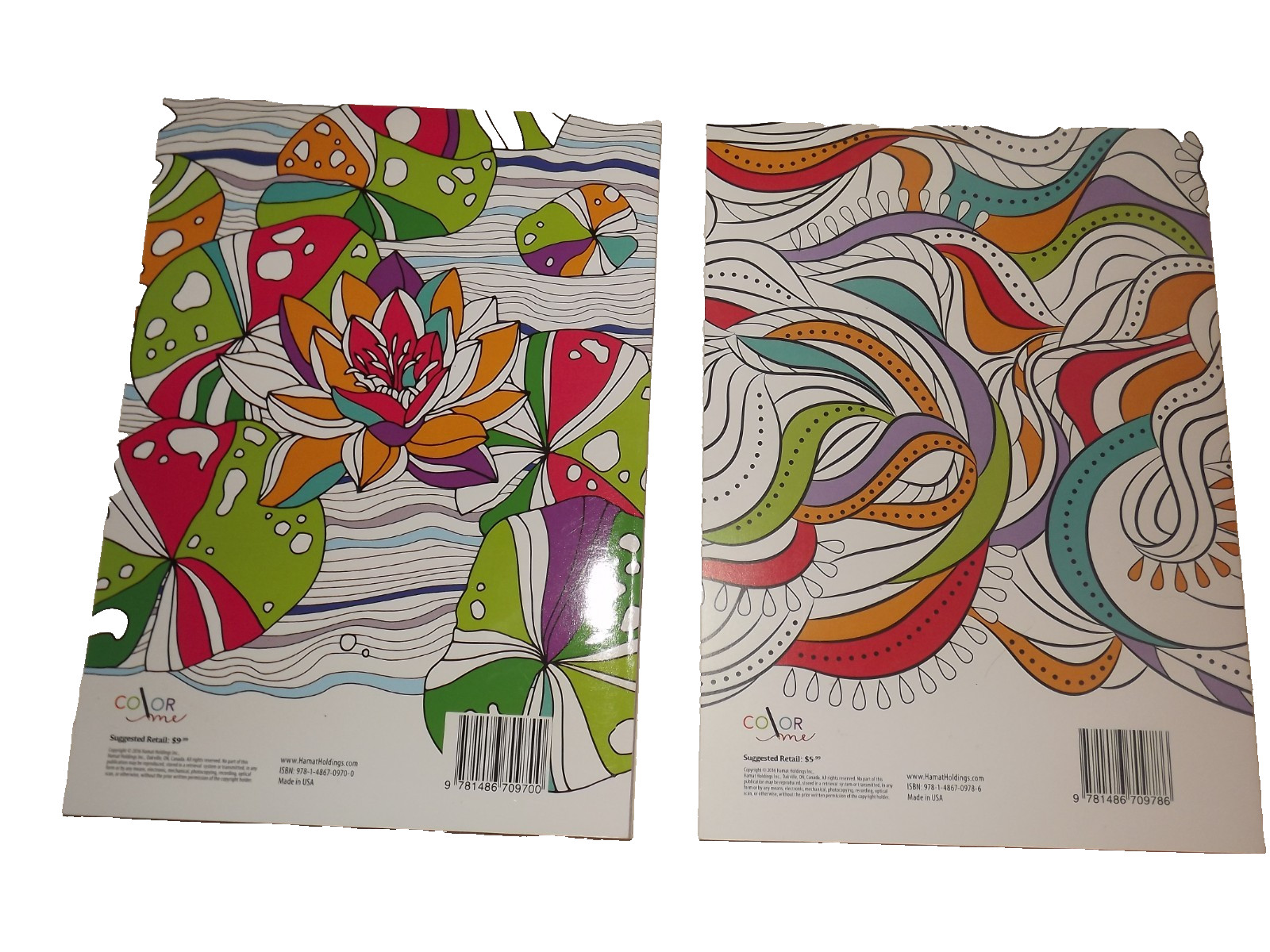 Hamat Holdings Color Me Tranquil & Zen Adult Coloring Books 58 Pages Paperbacks