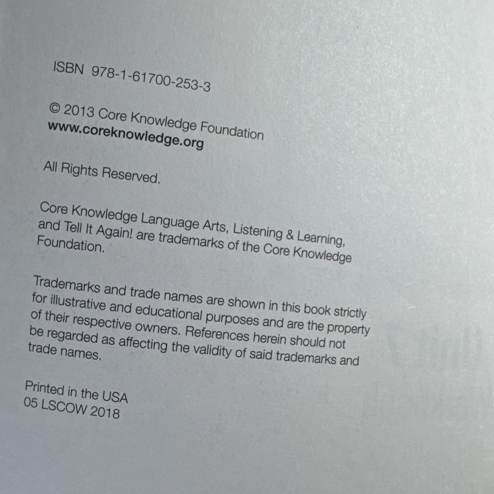 Skills Strand unit 7 workbook Grade 3 Core Knowledge Language Arts – GOOD