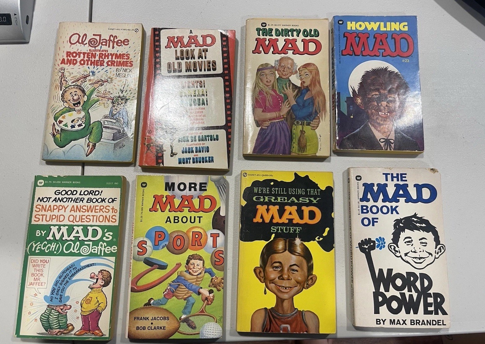 MAD Magazine Lot 8 Vintage Paperback Books Howling Mad About Mad Mixed VTG