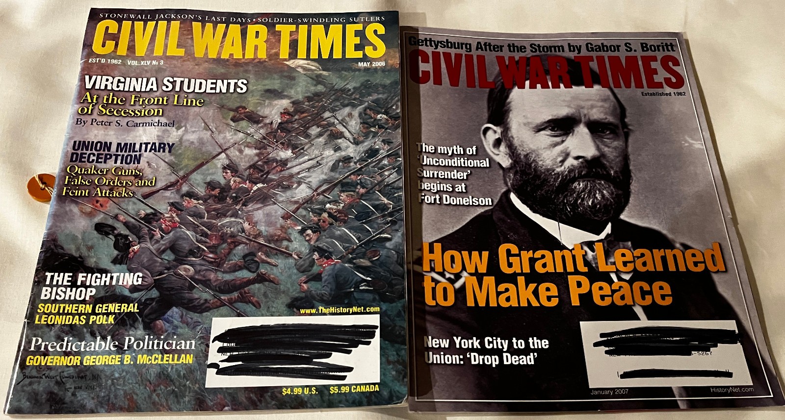 Civil War Times from 2006 to 2017 – 16 Issues – Pages are Clean and Complete