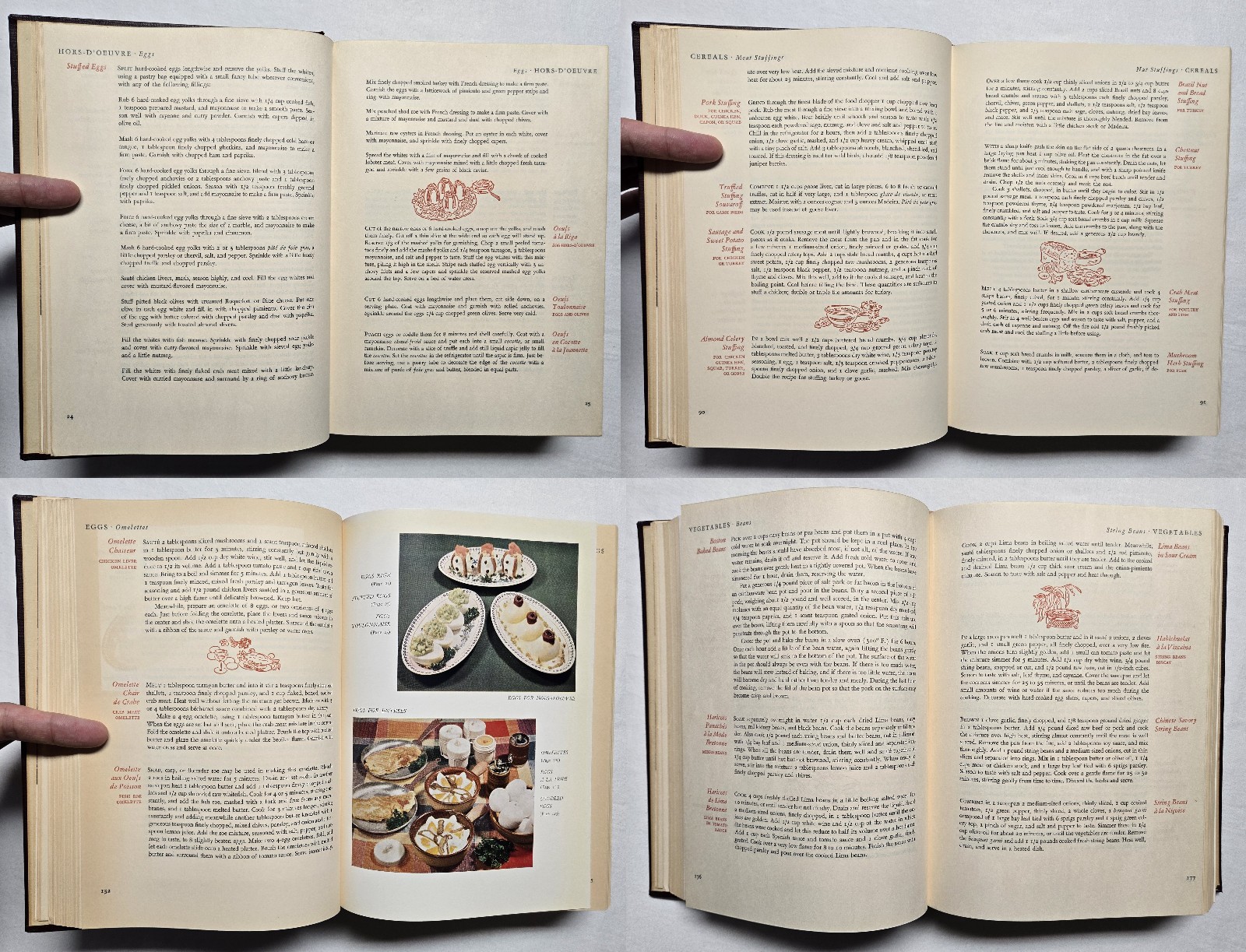 The Gourmet Cookbook Volume 1 & 2 HC Vintage Set of 2 Books