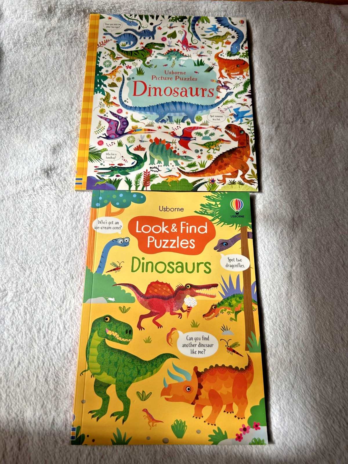Usborne Picture Puzzle Books Dinosaurs – 2 books in bundle no marks