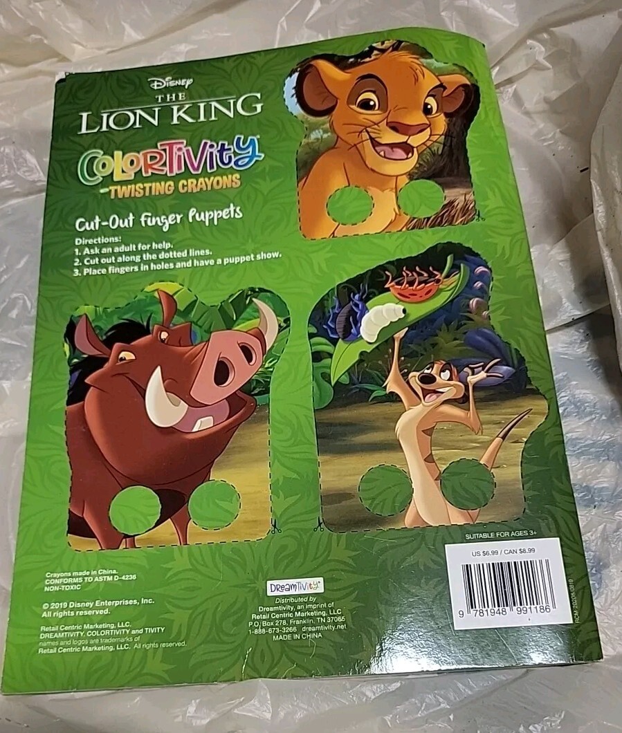Disney the Lion King : Colortivity Twisting Crayons, Paperback by Dreamtivity…