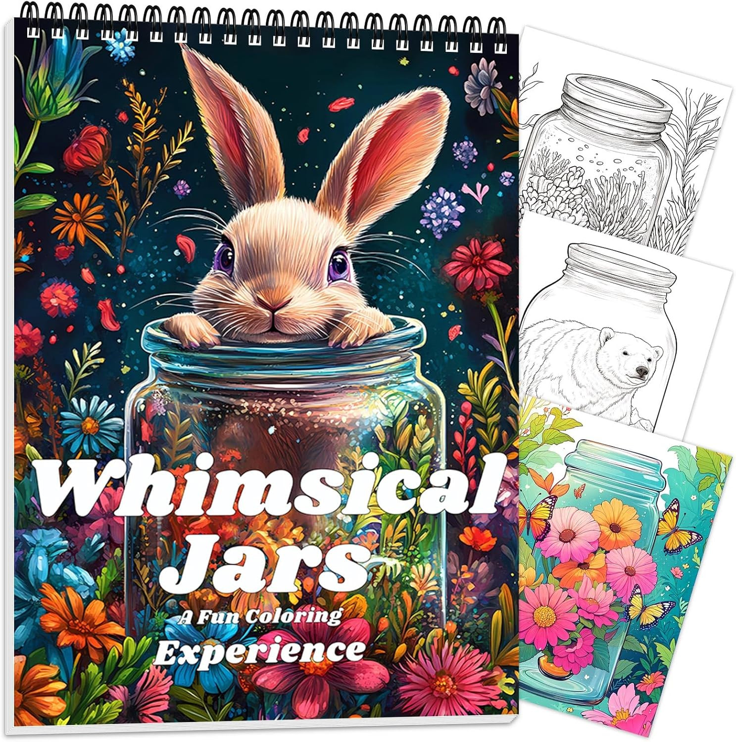 Adult Coloring Book Spiral Bound, Mindfulness Coloring Book for Women Relaxation