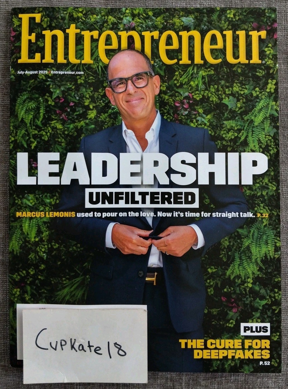 ENTREPRENEUR MAGAZINE July August 2025 MARCUS LEMONIS Leadership NEW with Label
