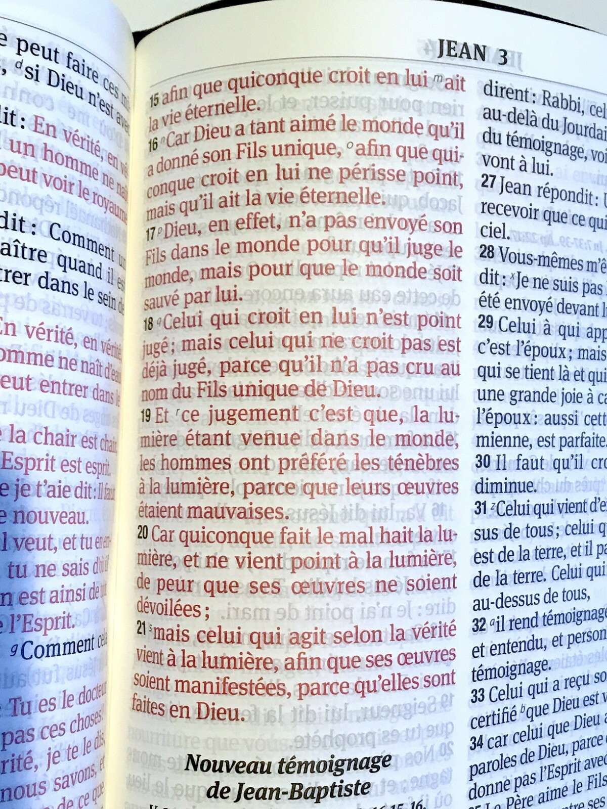 French Bible LARGE PRINT Compact, Segond 1910 Brown Imitation Leather Red Letter