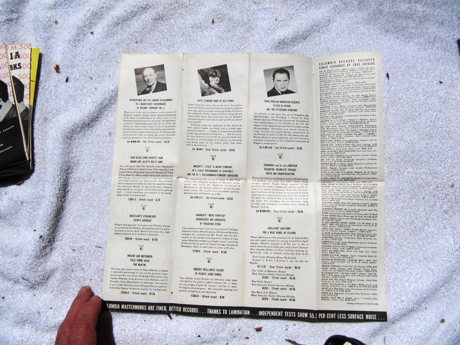 April 1942 COLUMBIA MASTERWORKS Supplement Jerome Kern SHOW BOAT RECORD CATALOG
