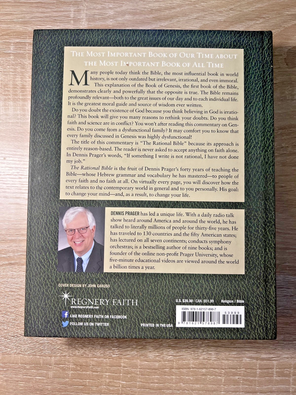The Rational Bible Genesis God Creation Destruction Dennis Prager Hardcover Book