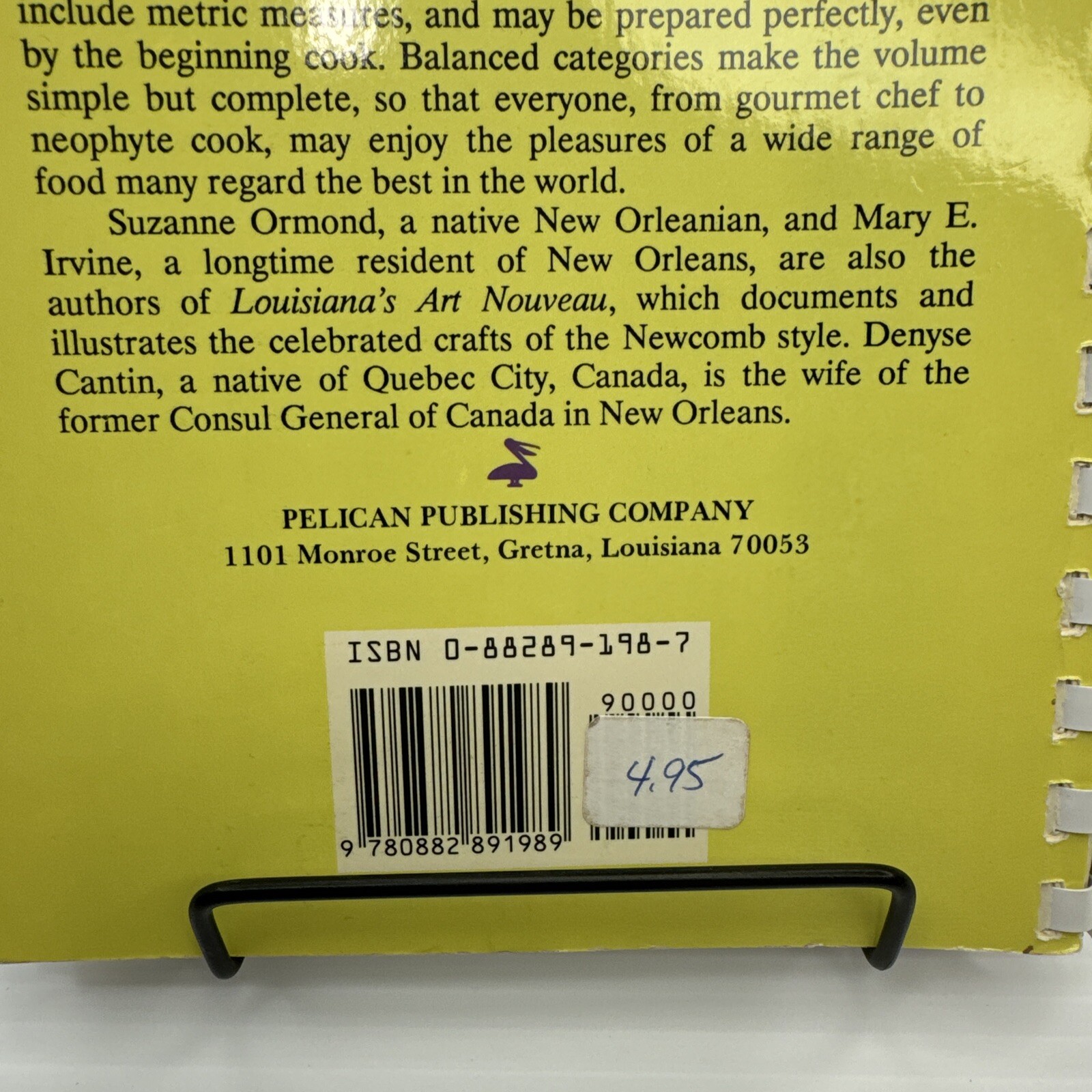 Favorite New Orleans Recipes 1989 Spiral Bound Louisiana New Orleans Cookbook