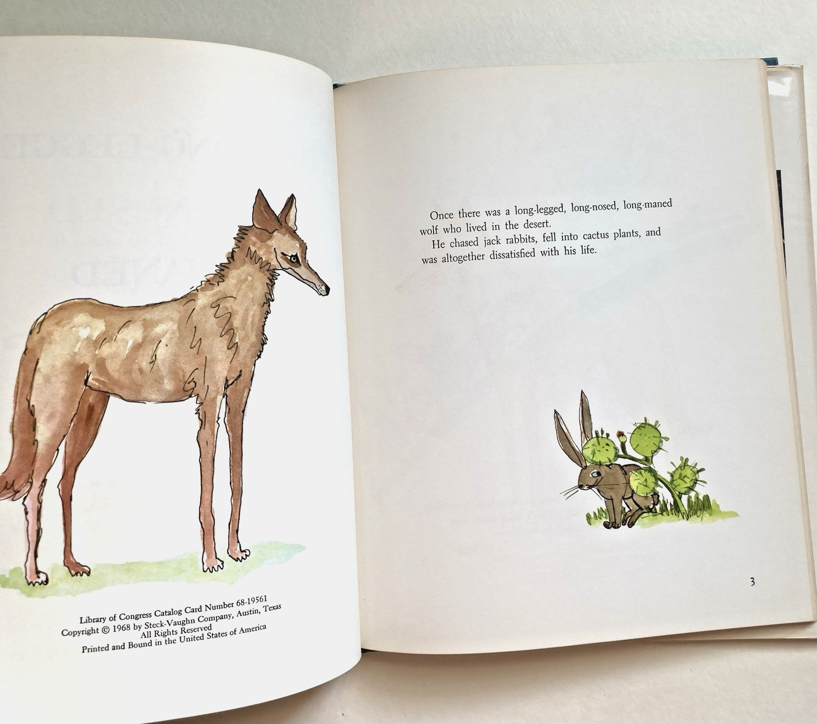 SIGNED The Long-Legged Long-Nosed Long-Maned Wolf – Willis 1968 Texas Printing