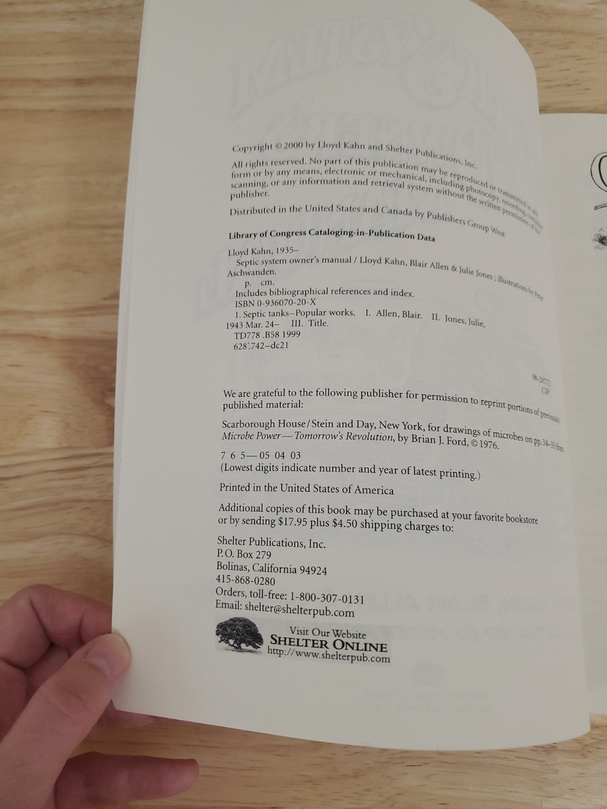 Septic System Owner’s Manual (2000 PB)
