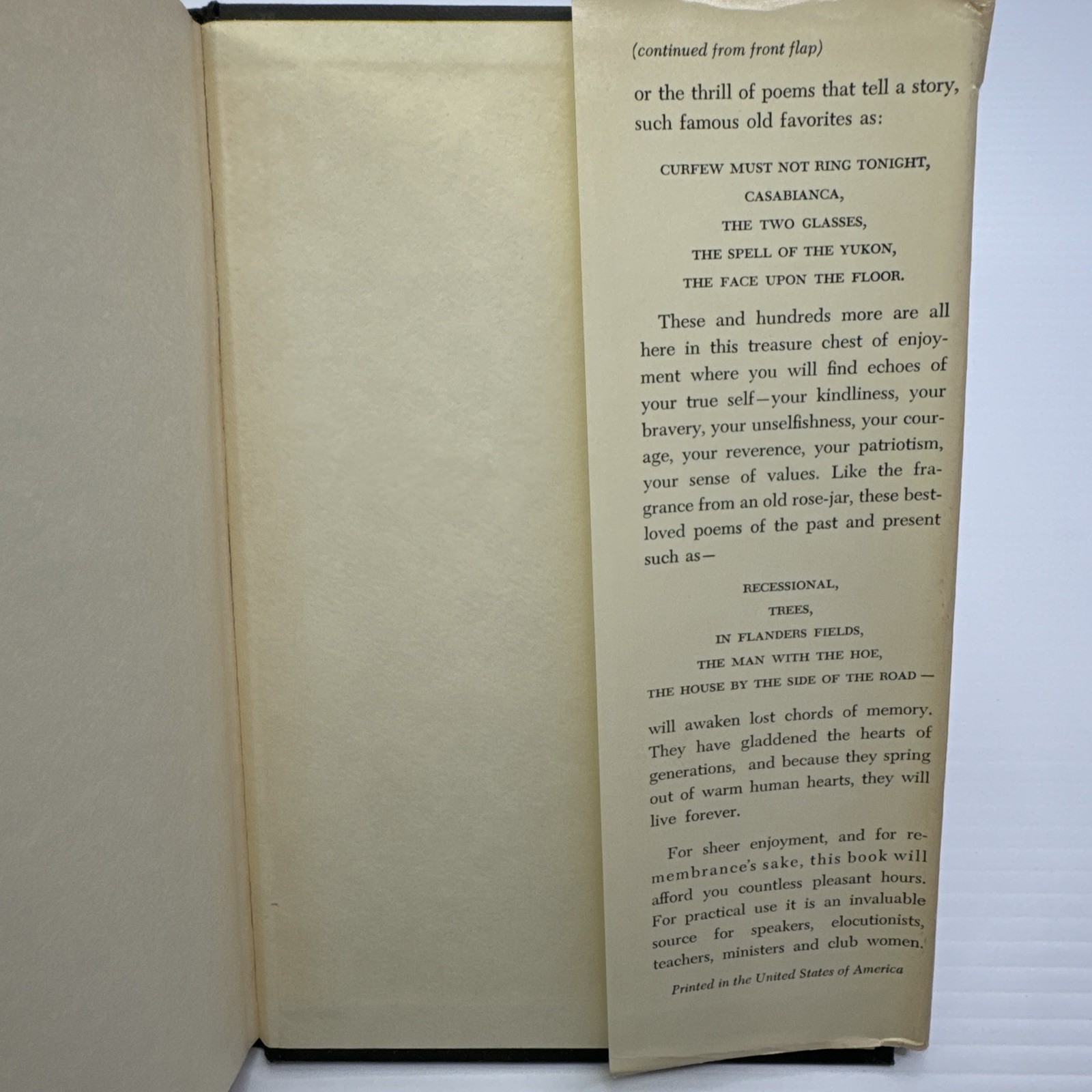 The Best Loved Poems of the American People Selected by Hazel Felleman c1936 HC