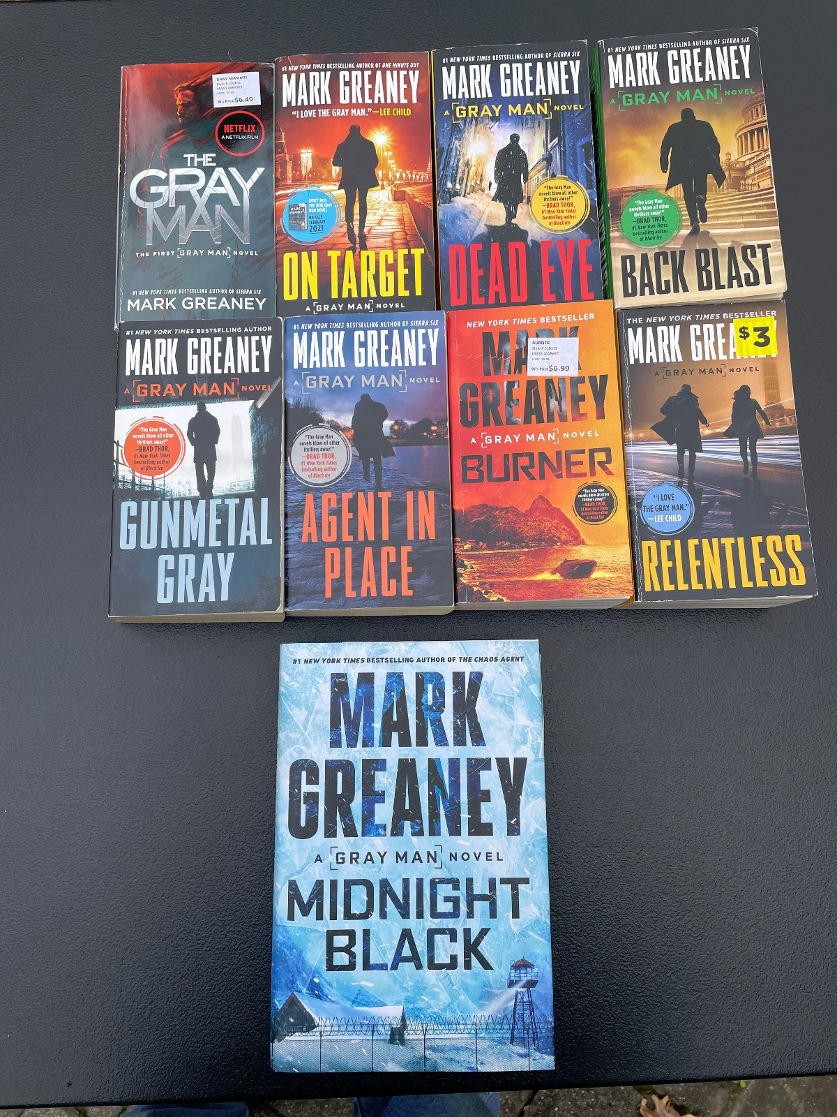 MARK GREANEY 9 book SET in the GRAY MAN series PaperBack MIXED LOT