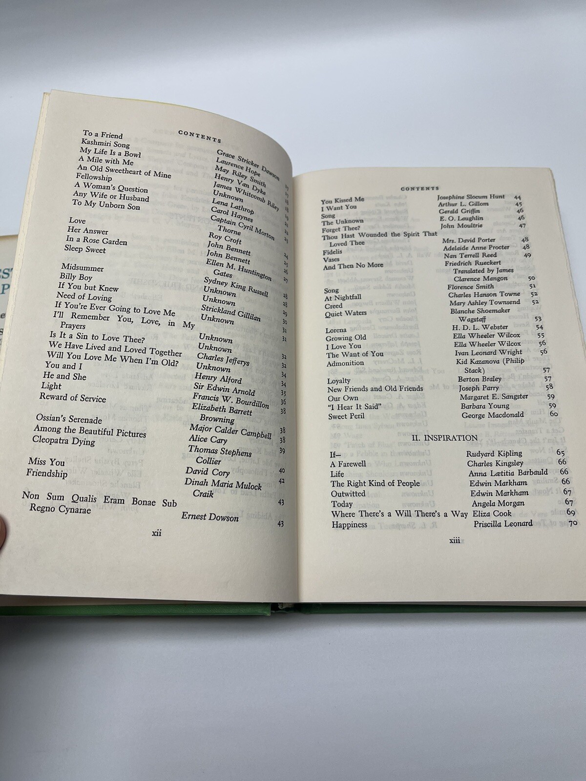 The Best Loved Poems of the American People by Hazel Felleman, 1936 BCE, HCDJ