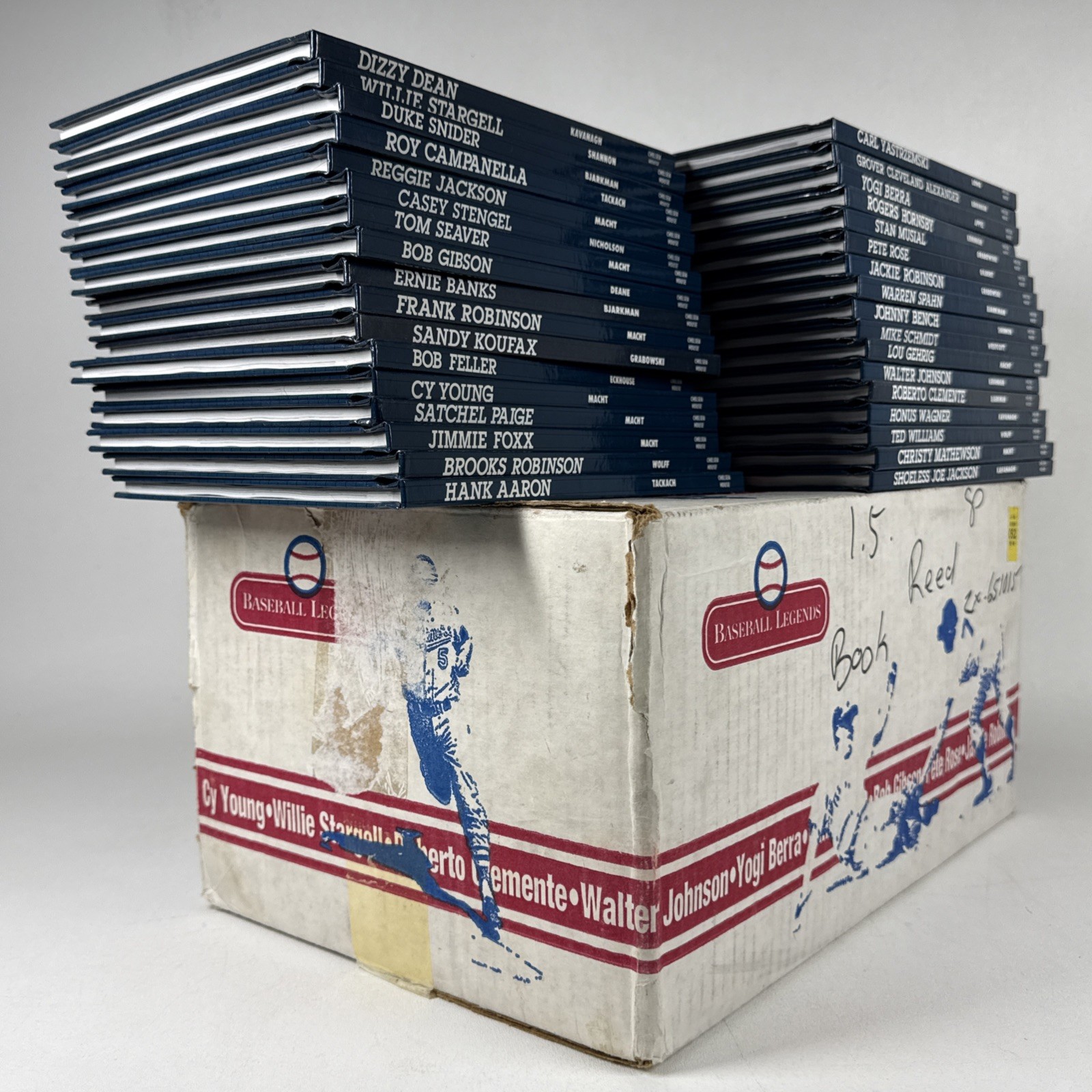 Baseball Legends Chelsea House Complete 34 Volume Set with ORIGINAL BOX MLB
