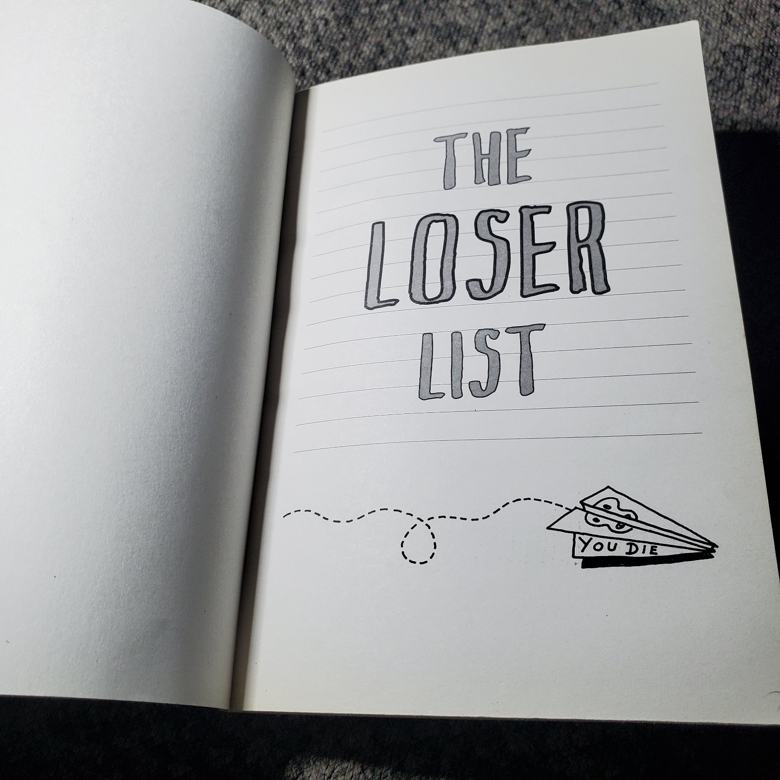 The Loser List H.N. Kowitt 2011 First Edition Scholastic Press