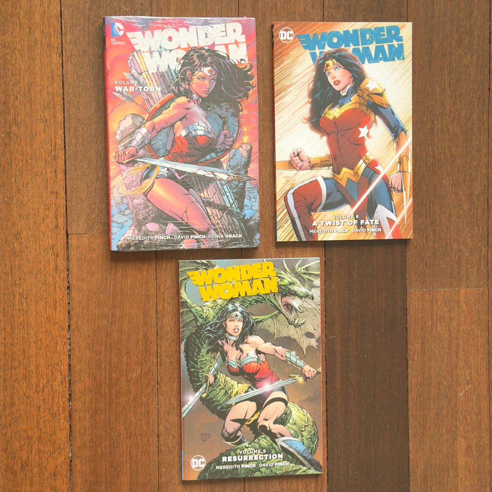 Wonder Woman David Finch Vol. 7 War Torn HC, 8 Twist Fate, 9 Resurrection TPB DC