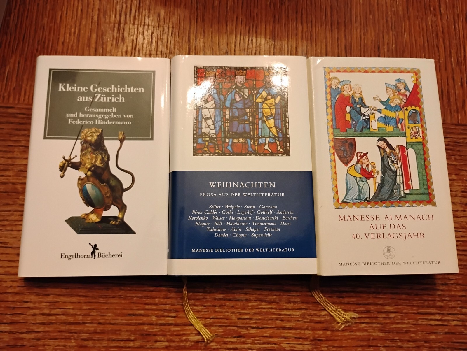 Lot of 3 German language hardcovers Manesse Bibliothek