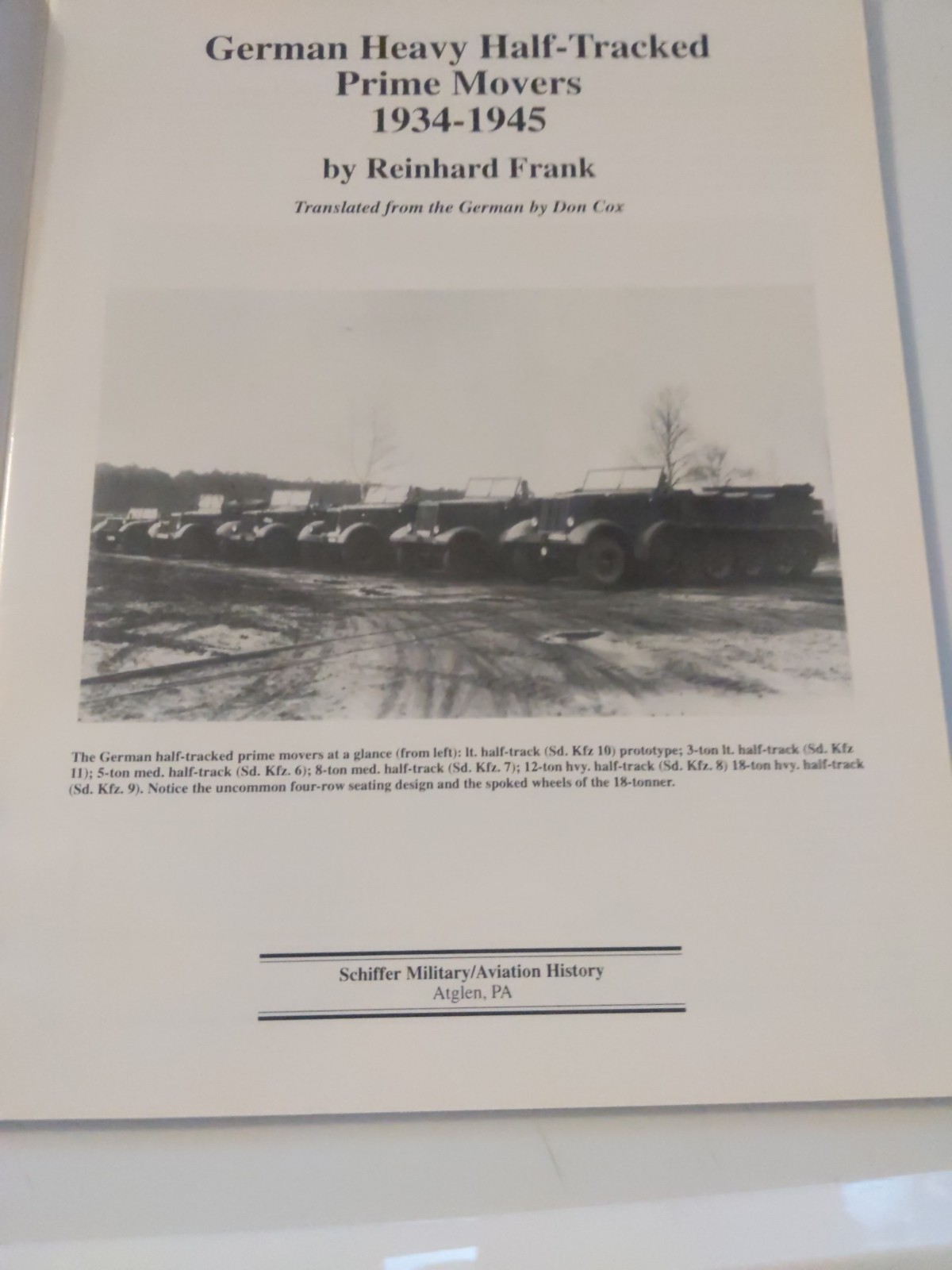German Heavy Half-Tracked Prime Movers Reinhard Frank 1934-1945 Vintage Military