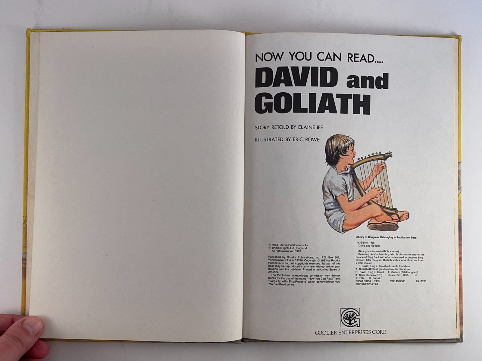 Now You Can Read Bible Stories David and Goliath Elaine Ife 1983 Hardcover