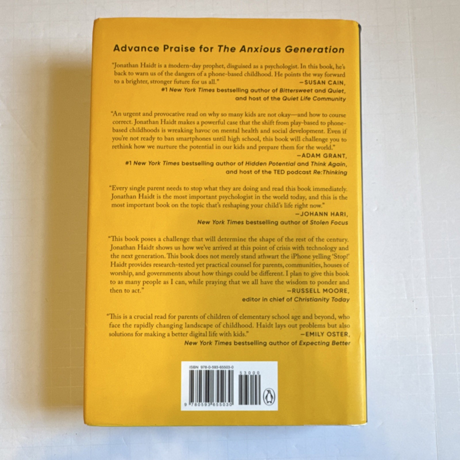 The Anxious Generation by Jonathan Haidt (2024, Hardcover, Penguin Press)-B
