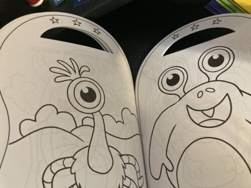 ‘Monsters!’ Coloring and Sticker Activity Book – Includes Stickers