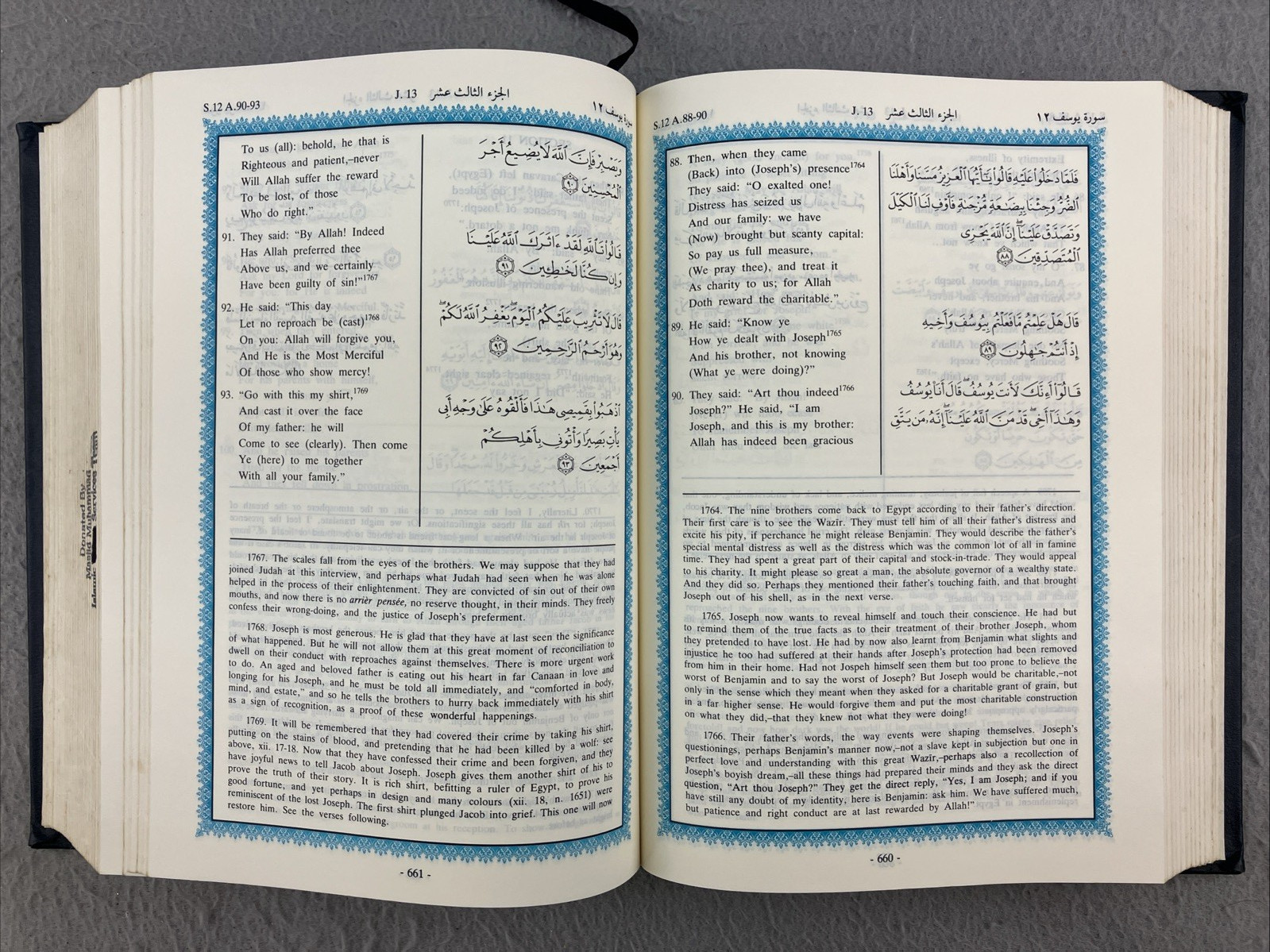 The Holy QUR-AN Arabic/English Translation of the Meanings and the Commentary