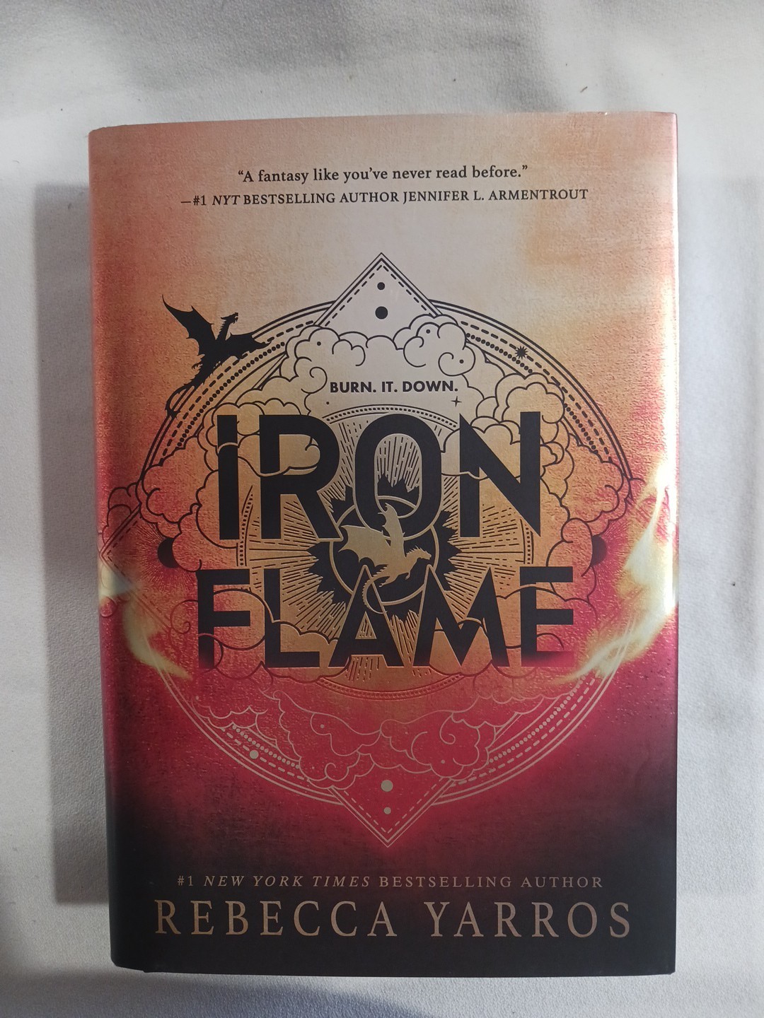 Yarros Iron Flame Black Sprayed Edges HC DJ First Edition 1st Printing LIKE-NEW