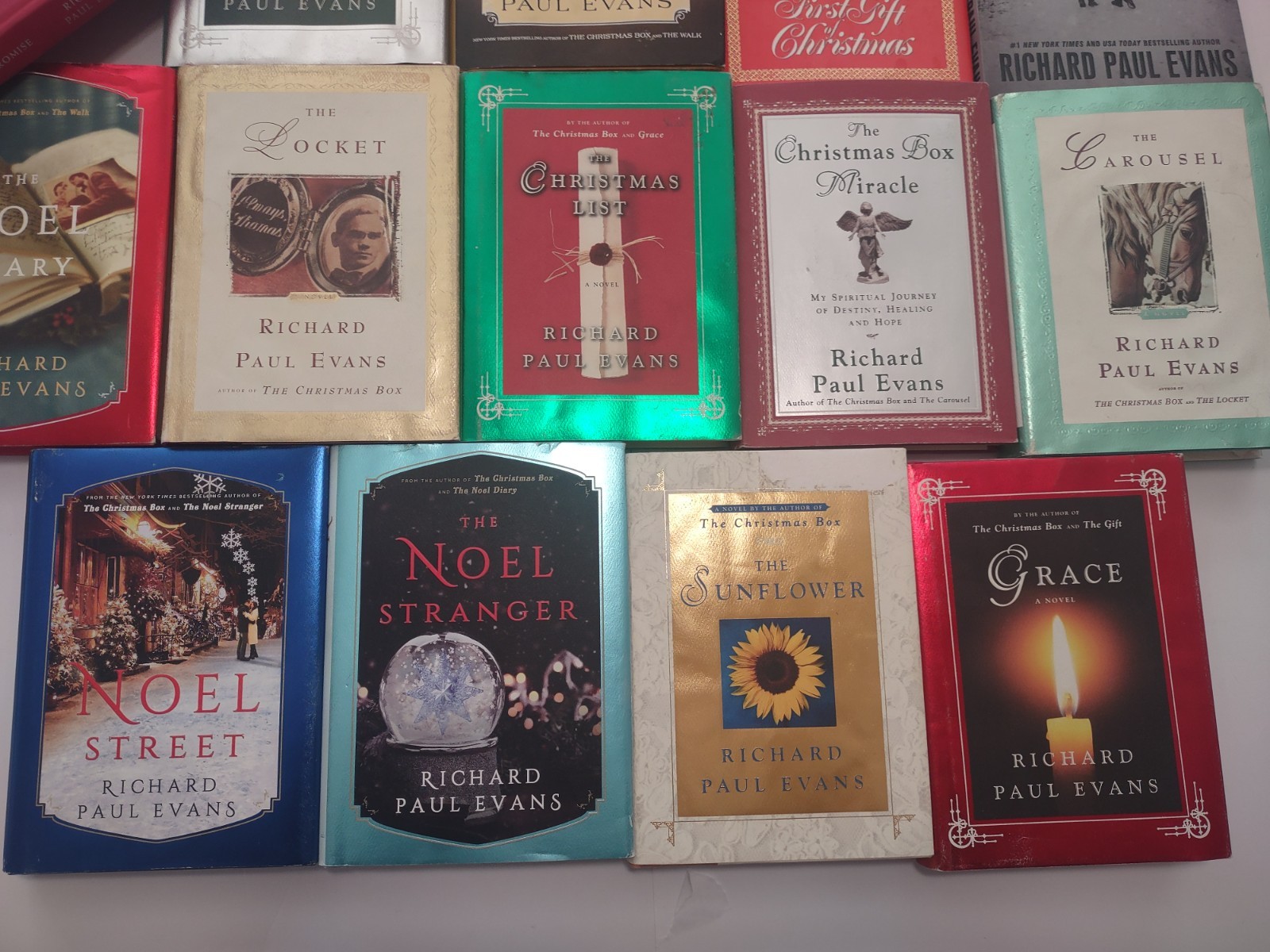 Richard Paul Evans Books Lot Of 14 includes mostly hardcover, most with jackets