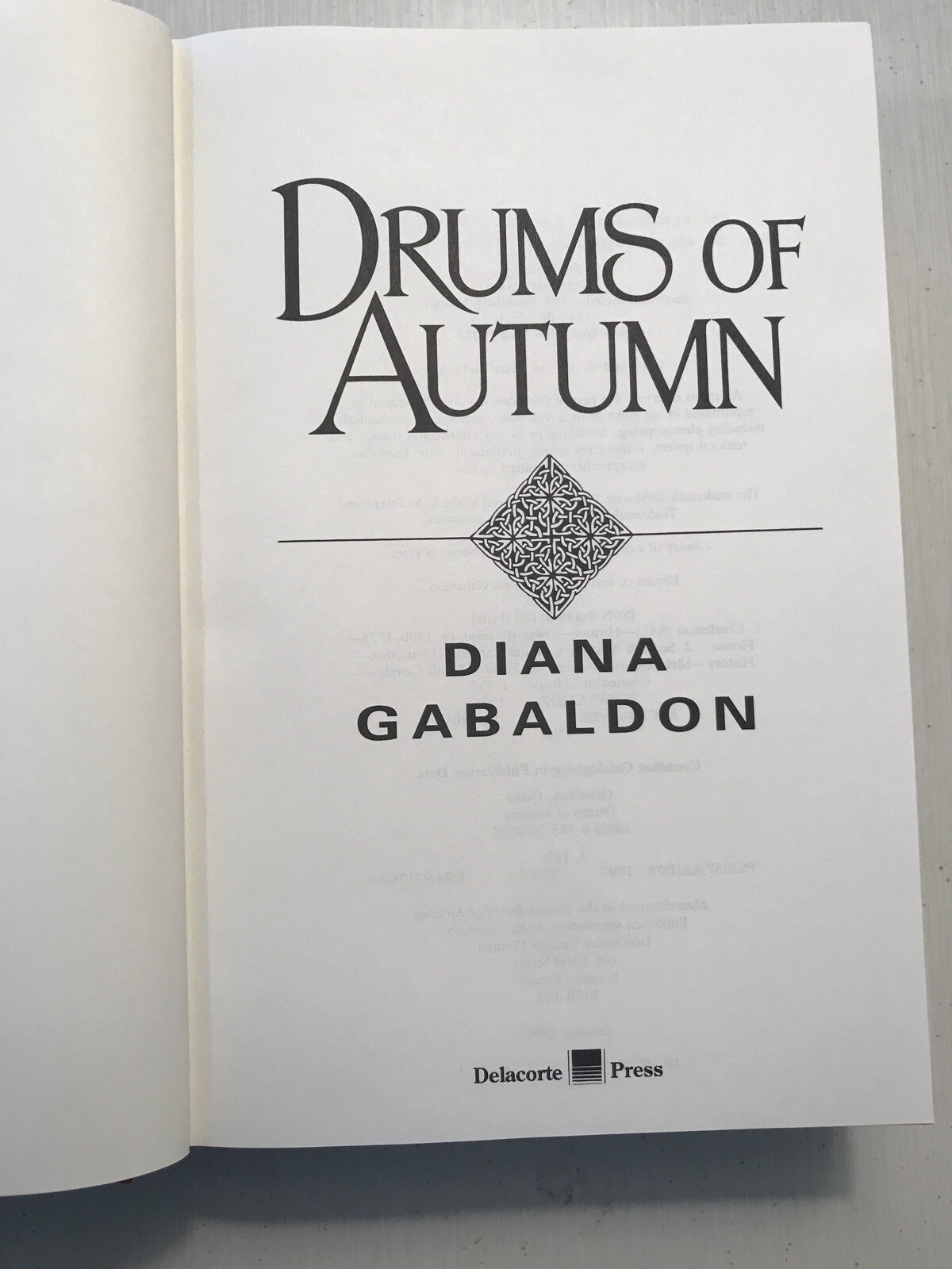 Drums Of Autumn FIRST EDITION 1st Printing Hardcover Diana Gabaldon Hardcover