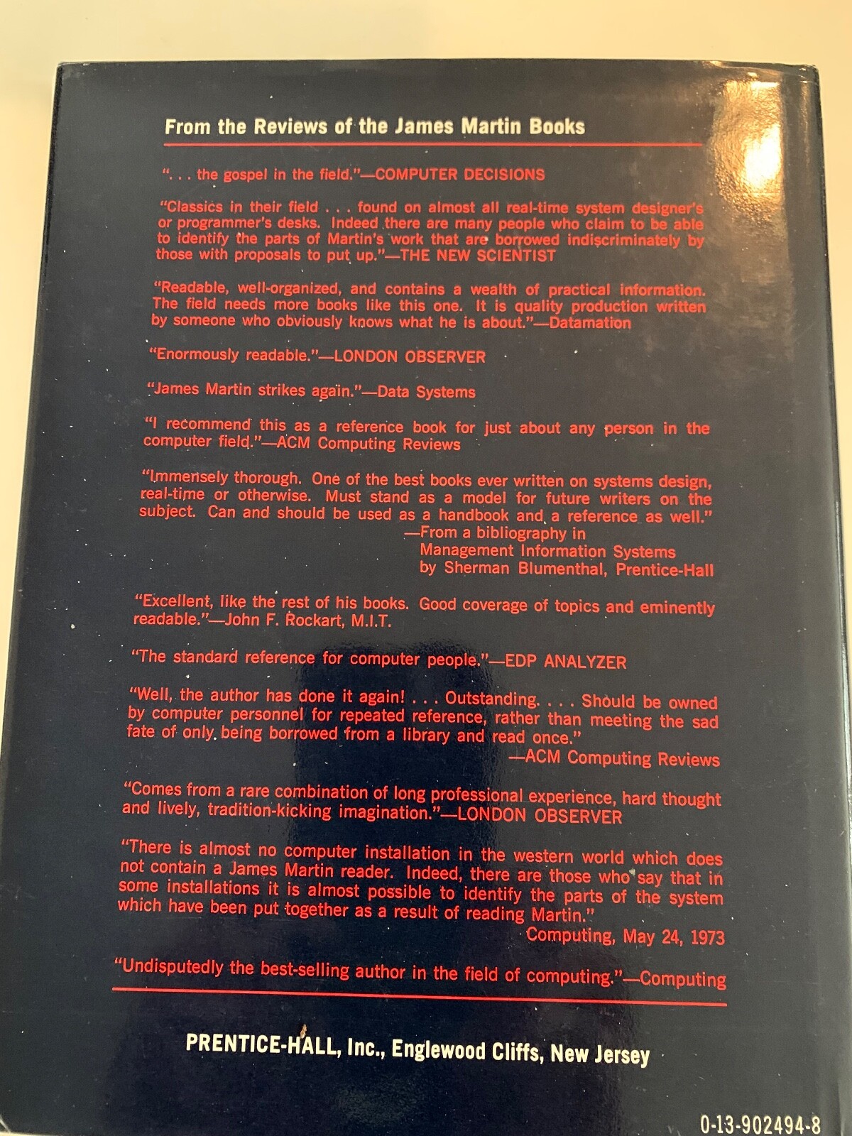 Telecommunications and the Computer by James Martin (1976) HC DJ LN