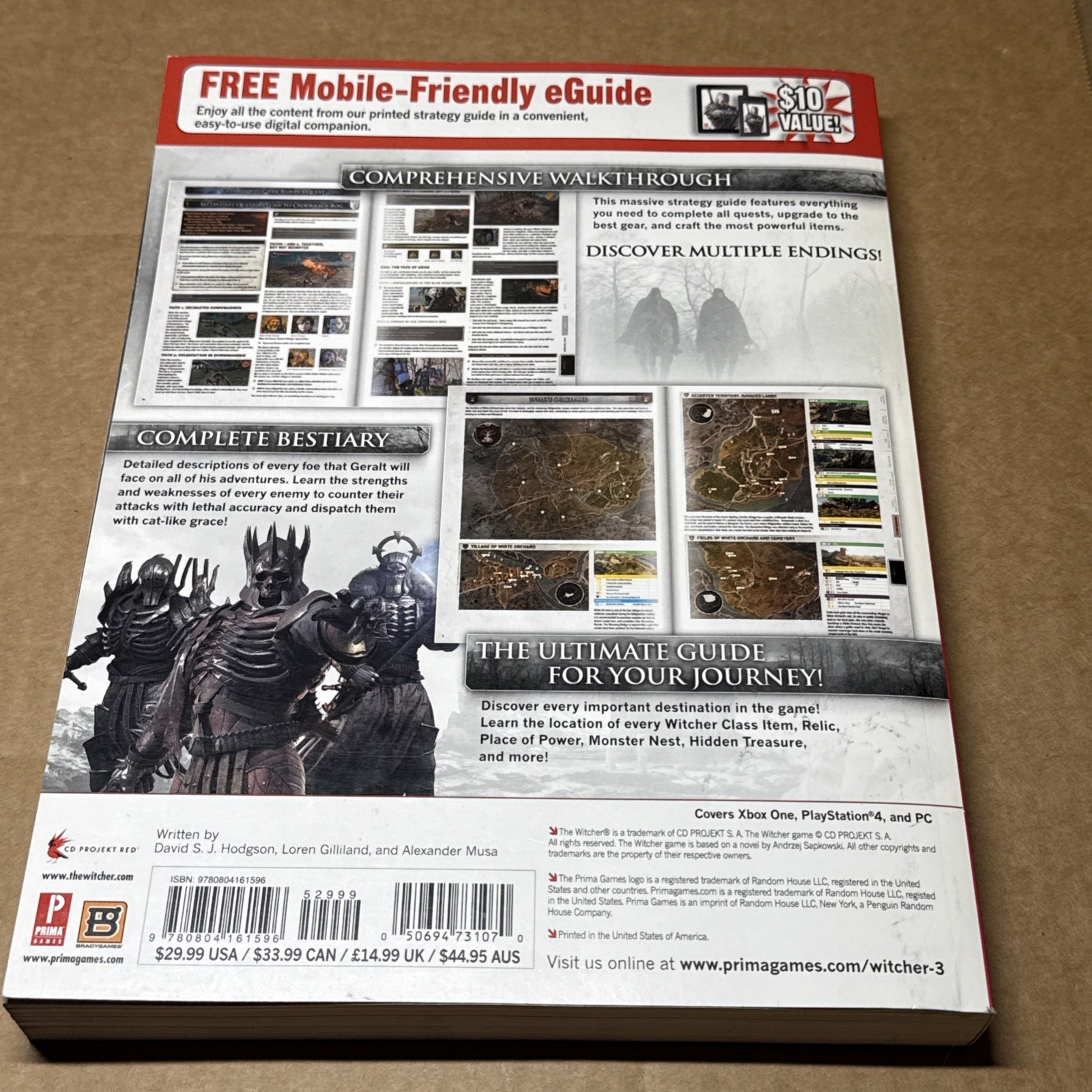Witcher 3: Wild Hunt – Prima Official Game Guide – Paperback – Free Shipping