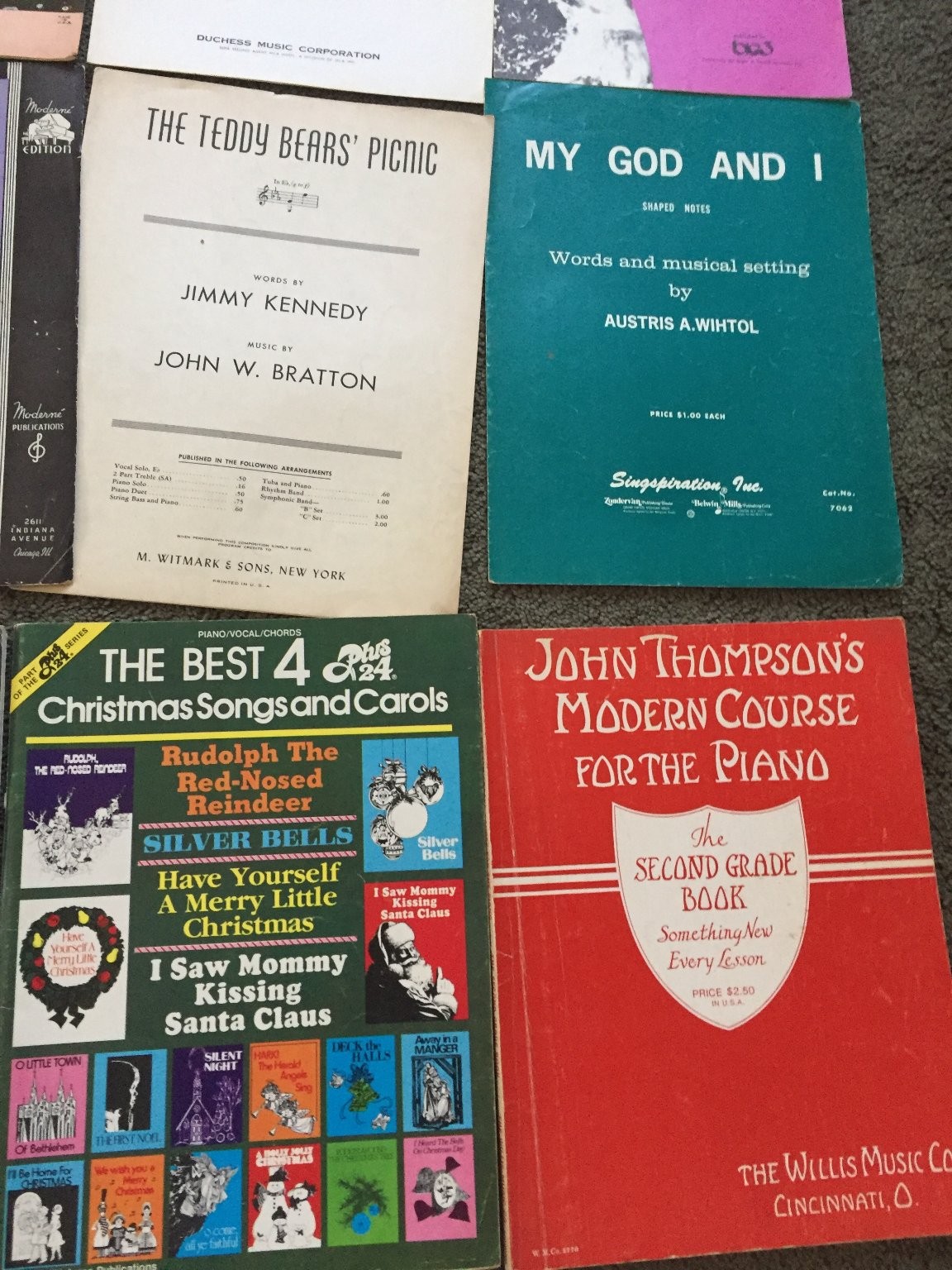 Various Song book & music lot vintage and modern Christmas Piano, instruments
