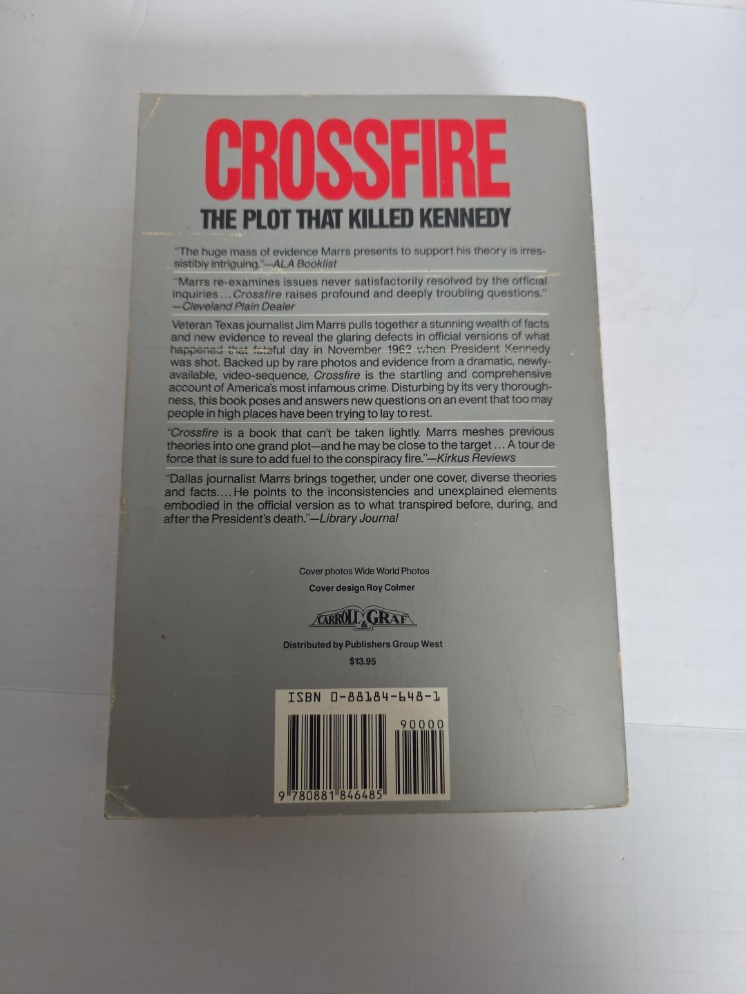 Crossfire: The Plot That Killed Kennedy by Jim Marrs (1990, Paperback Book)