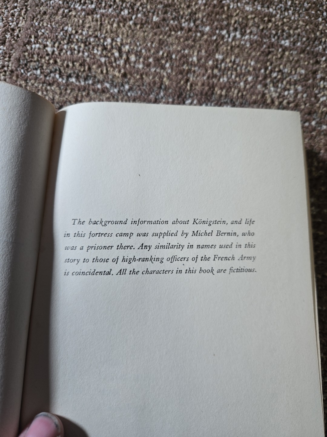 Escape From Konigstein Anonymous Hardcover Book WWII POW Escape Story Rare