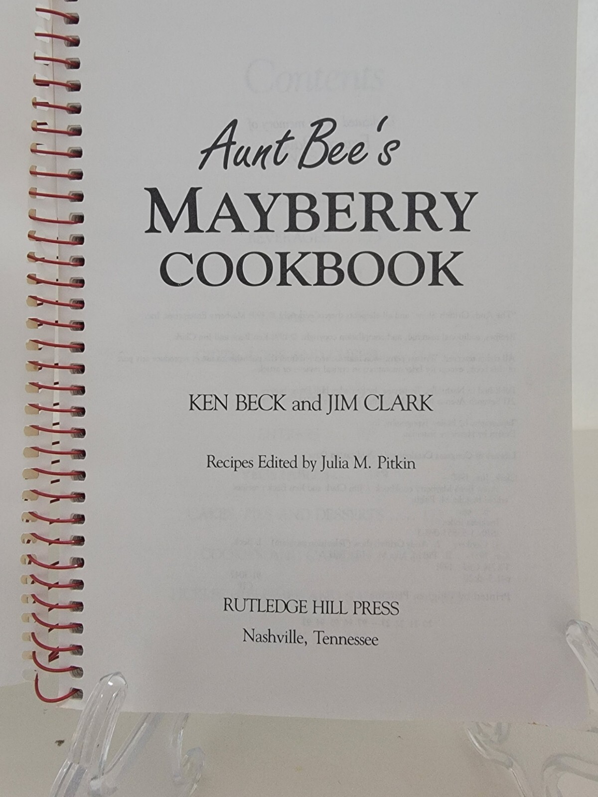 Aunt Bee’s Mayberry Cookbook – Spiral-bound By Ken Beck and Jim Clark