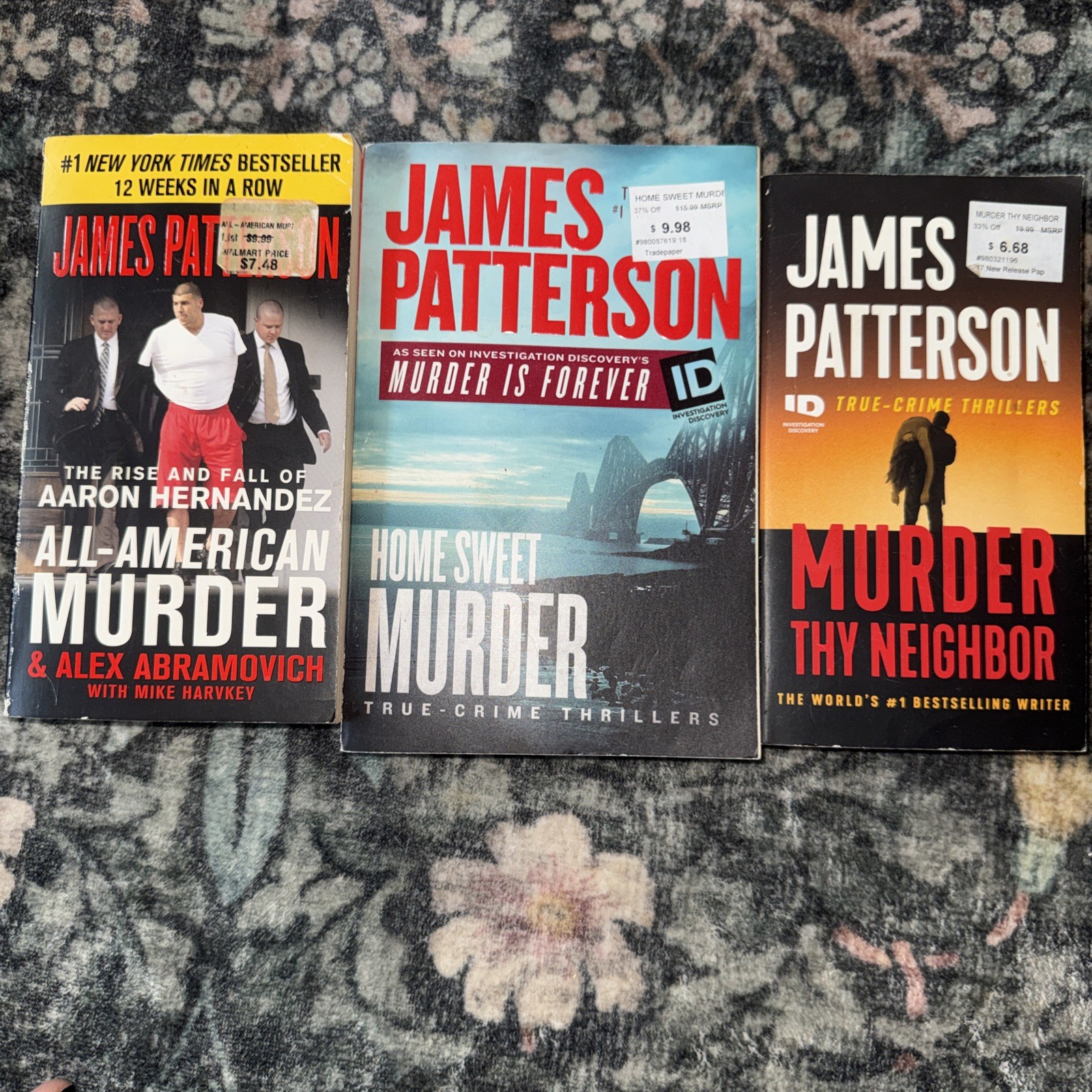 James Patterson True Crime PB Book Bundle Lot of 3 Murder Aaron Hernandez ID