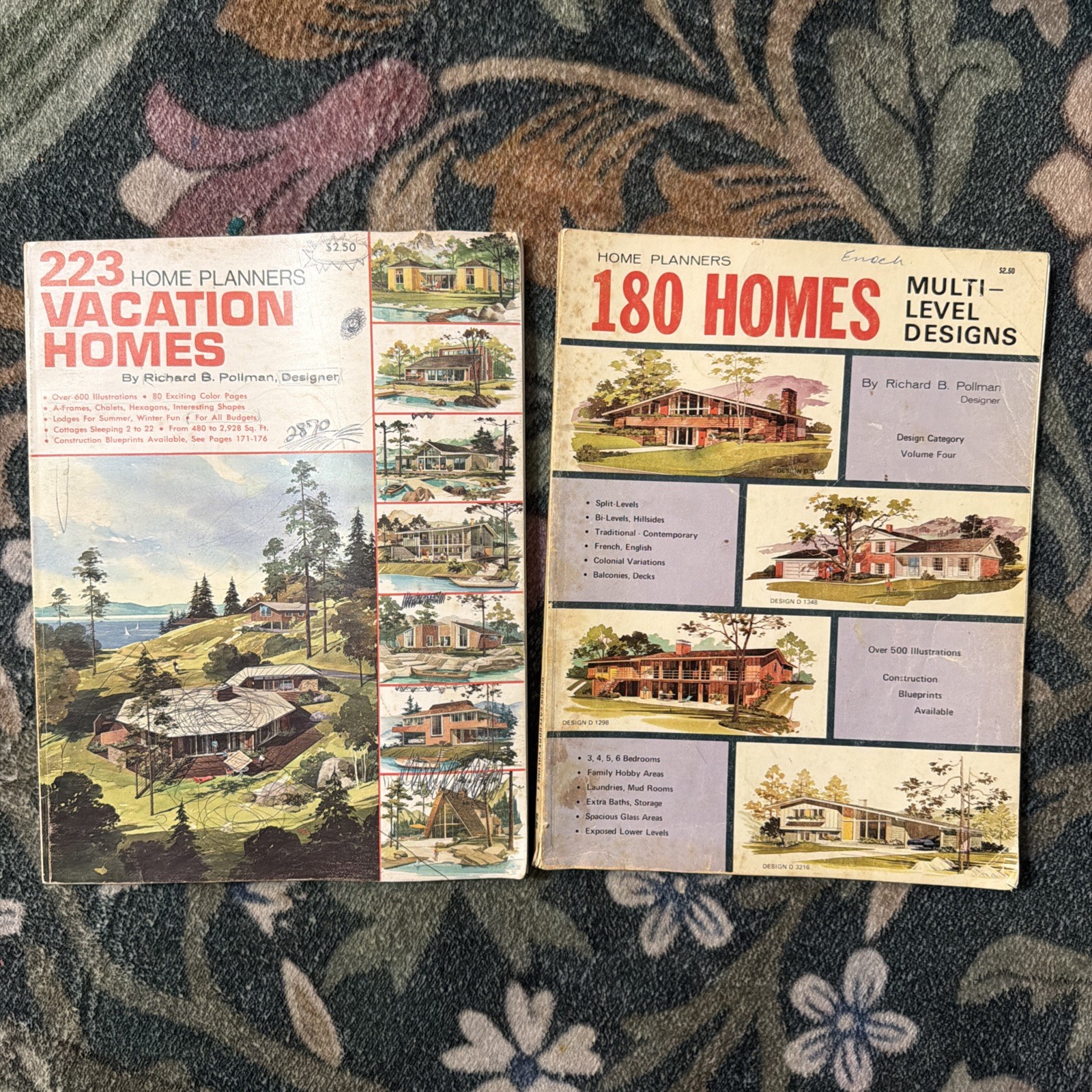 LOT OF 2 Home Planners: Homes by designer Richard B. Pollman magazines Vacation