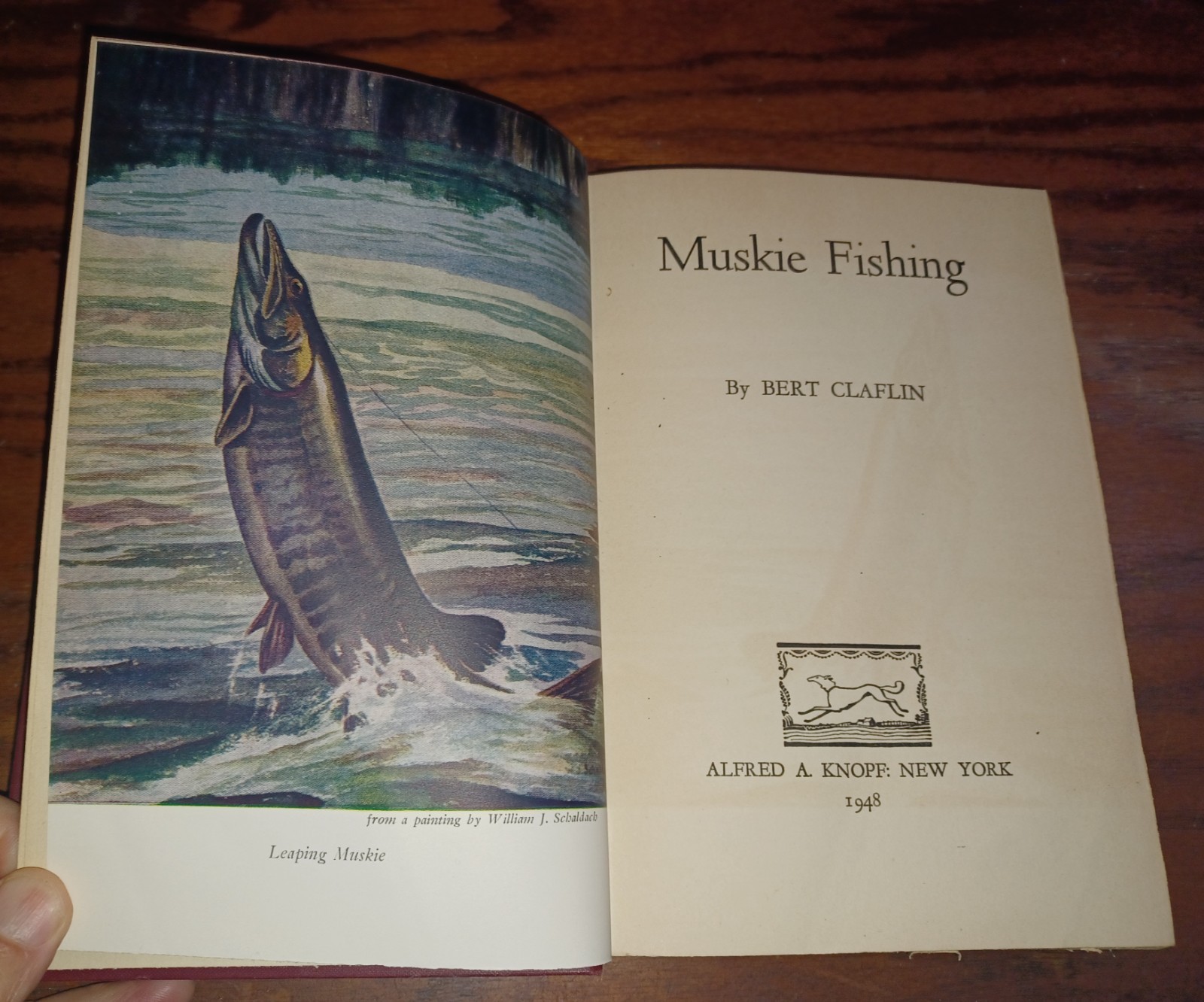 Bert Claflin / Muskie Fishing / 1948 1ST EDITION HB ILLUSTRATED