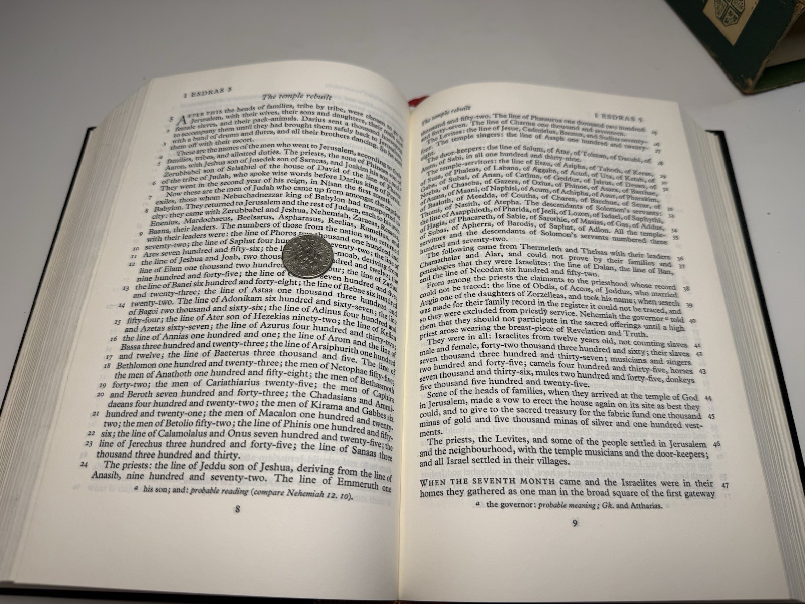 Oxford Cambridge NEB New English Bible Leatherex Apocrypha Bevelled Boards 65A